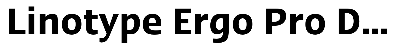 Linotype Ergo Pro Demi Bold Condensed